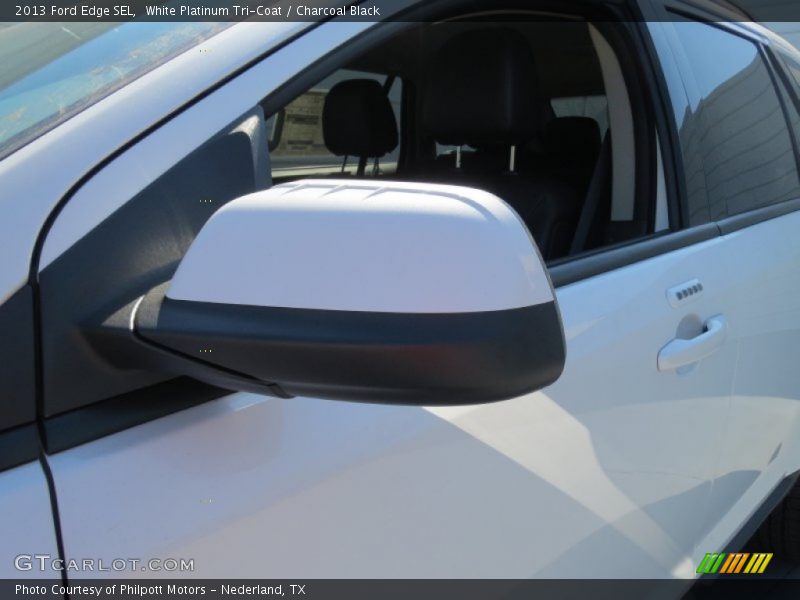 White Platinum Tri-Coat / Charcoal Black 2013 Ford Edge SEL