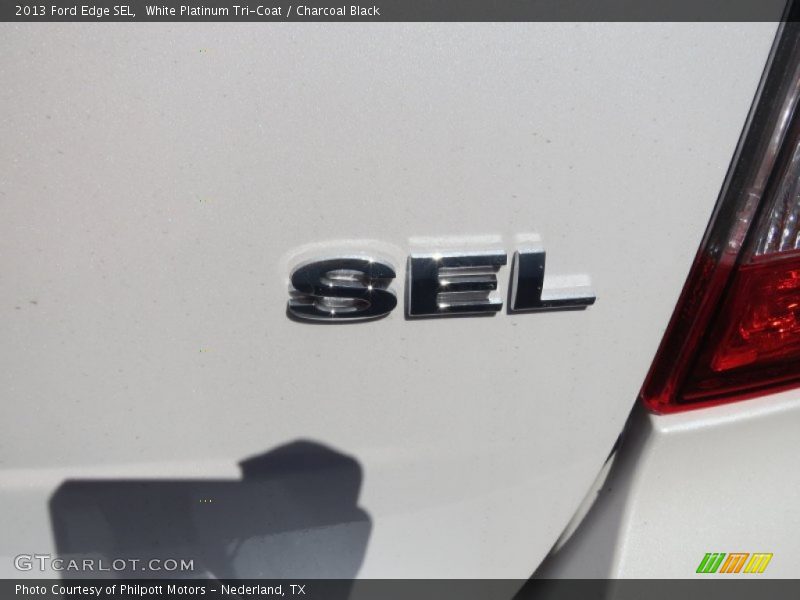 White Platinum Tri-Coat / Charcoal Black 2013 Ford Edge SEL