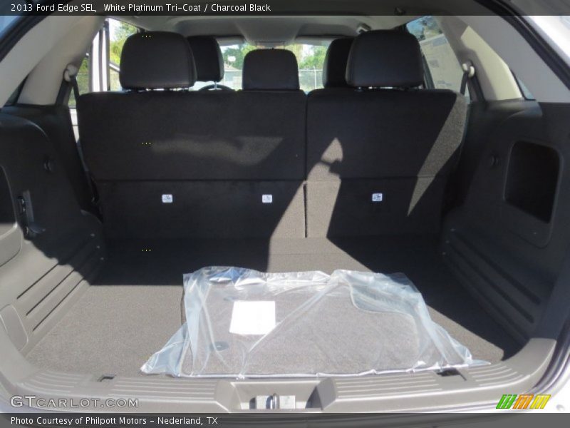 White Platinum Tri-Coat / Charcoal Black 2013 Ford Edge SEL