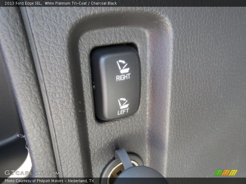 White Platinum Tri-Coat / Charcoal Black 2013 Ford Edge SEL