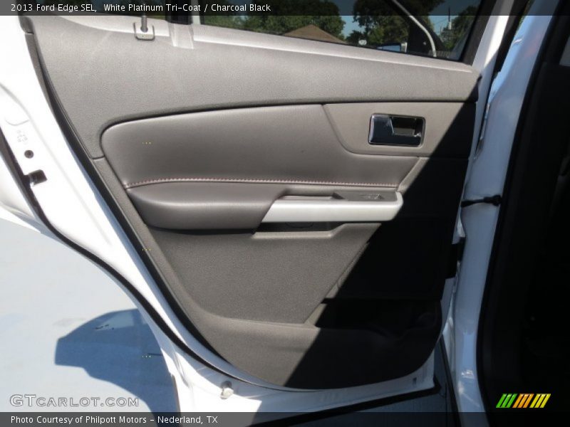 White Platinum Tri-Coat / Charcoal Black 2013 Ford Edge SEL
