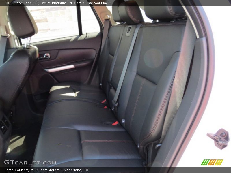 White Platinum Tri-Coat / Charcoal Black 2013 Ford Edge SEL