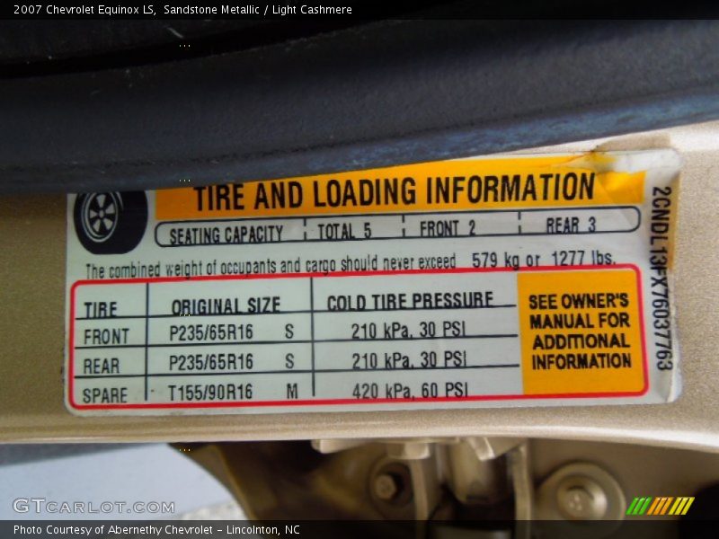 Sandstone Metallic / Light Cashmere 2007 Chevrolet Equinox LS