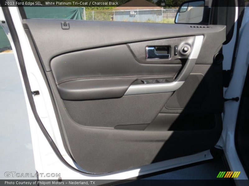 White Platinum Tri-Coat / Charcoal Black 2013 Ford Edge SEL