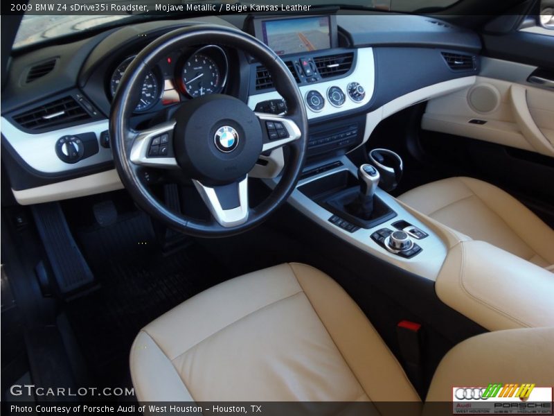 Mojave Metallic / Beige Kansas Leather 2009 BMW Z4 sDrive35i Roadster