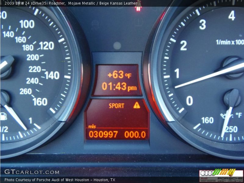 Mojave Metallic / Beige Kansas Leather 2009 BMW Z4 sDrive35i Roadster