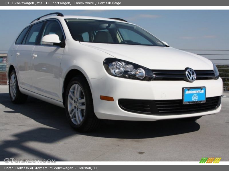 Candy White / Cornsilk Beige 2013 Volkswagen Jetta TDI SportWagen