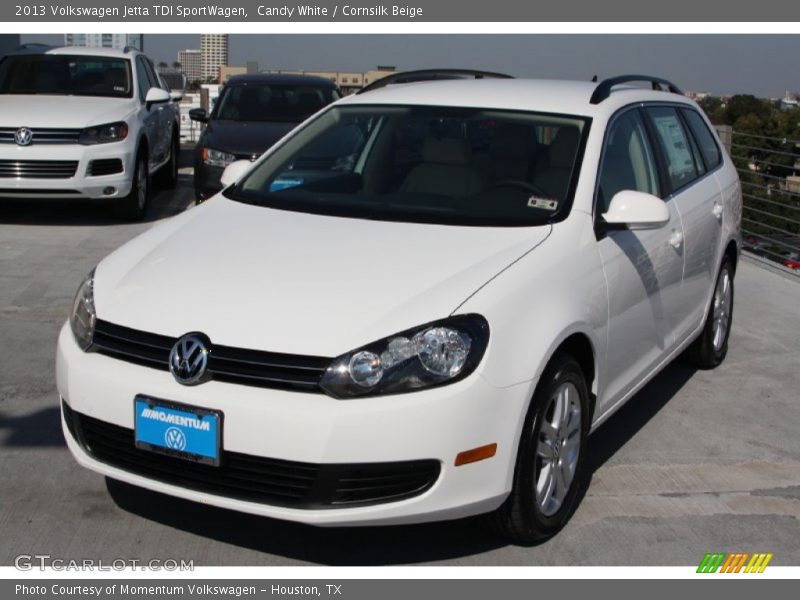 Candy White / Cornsilk Beige 2013 Volkswagen Jetta TDI SportWagen