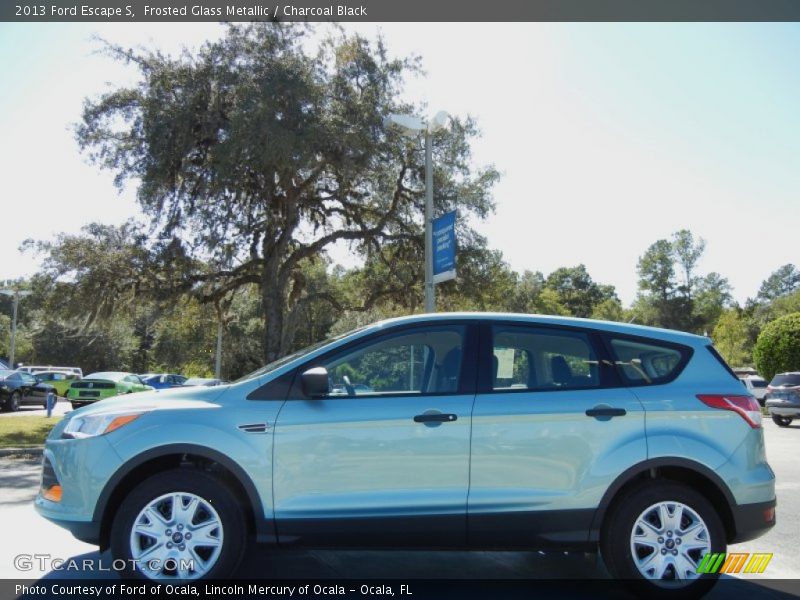 Frosted Glass Metallic / Charcoal Black 2013 Ford Escape S