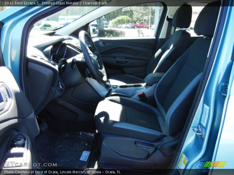 Frosted Glass Metallic / Charcoal Black 2013 Ford Escape S