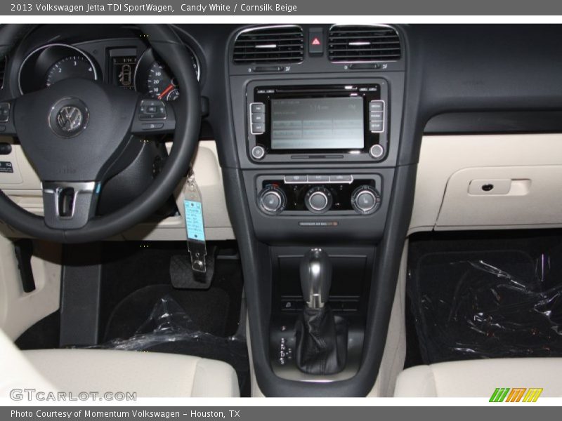 Candy White / Cornsilk Beige 2013 Volkswagen Jetta TDI SportWagen