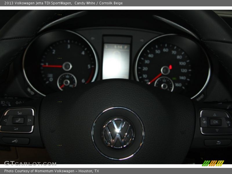 Candy White / Cornsilk Beige 2013 Volkswagen Jetta TDI SportWagen