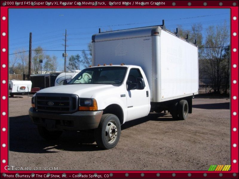 Oxford White / Medium Graphite 2000 Ford F450 Super Duty XL Regular Cab Moving Truck