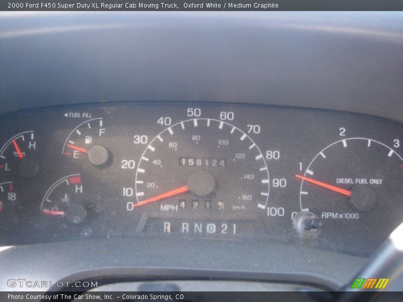 Oxford White / Medium Graphite 2000 Ford F450 Super Duty XL Regular Cab Moving Truck