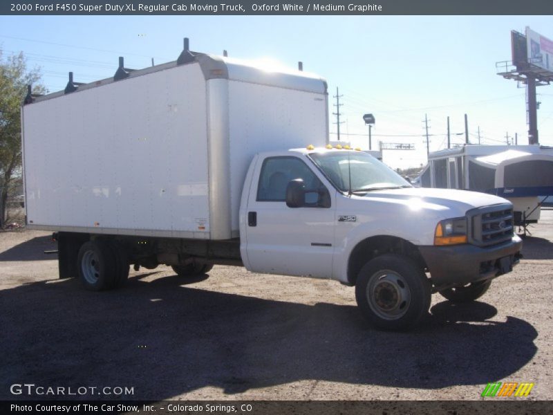 Oxford White / Medium Graphite 2000 Ford F450 Super Duty XL Regular Cab Moving Truck
