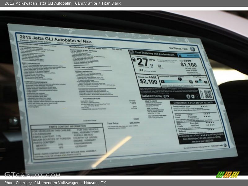 Candy White / Titan Black 2013 Volkswagen Jetta GLI Autobahn
