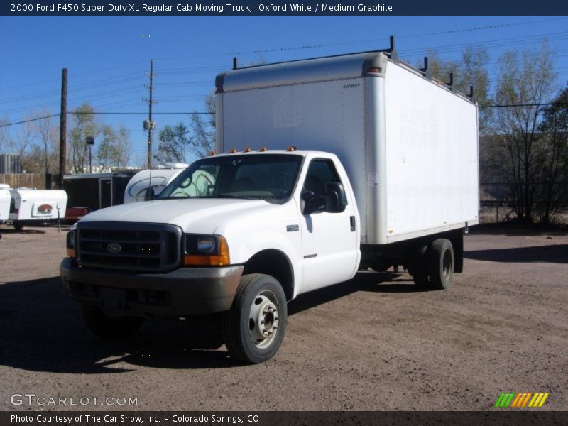 Oxford White / Medium Graphite 2000 Ford F450 Super Duty XL Regular Cab Moving Truck