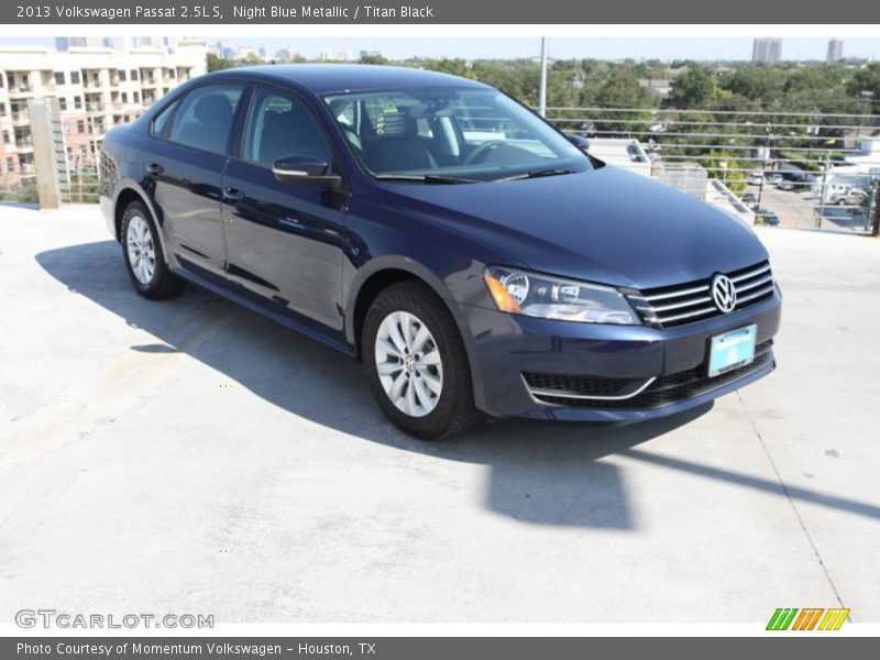 Night Blue Metallic / Titan Black 2013 Volkswagen Passat 2.5L S