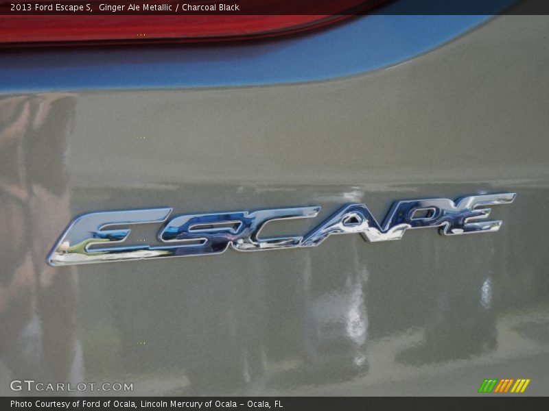 Ginger Ale Metallic / Charcoal Black 2013 Ford Escape S