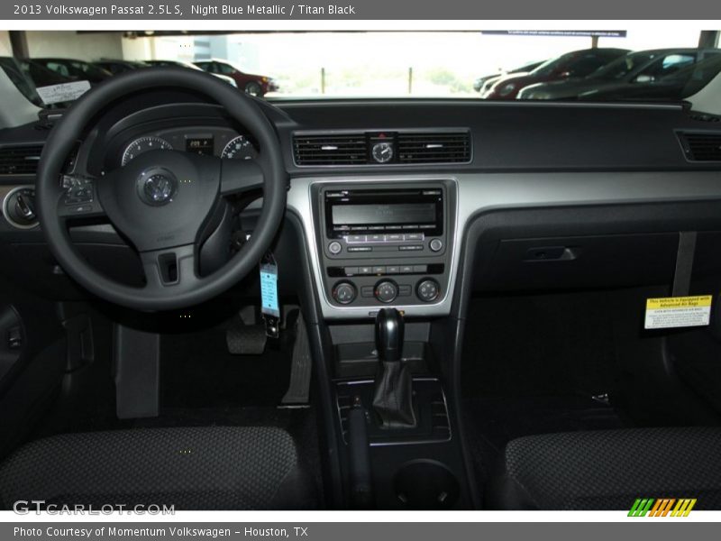Night Blue Metallic / Titan Black 2013 Volkswagen Passat 2.5L S