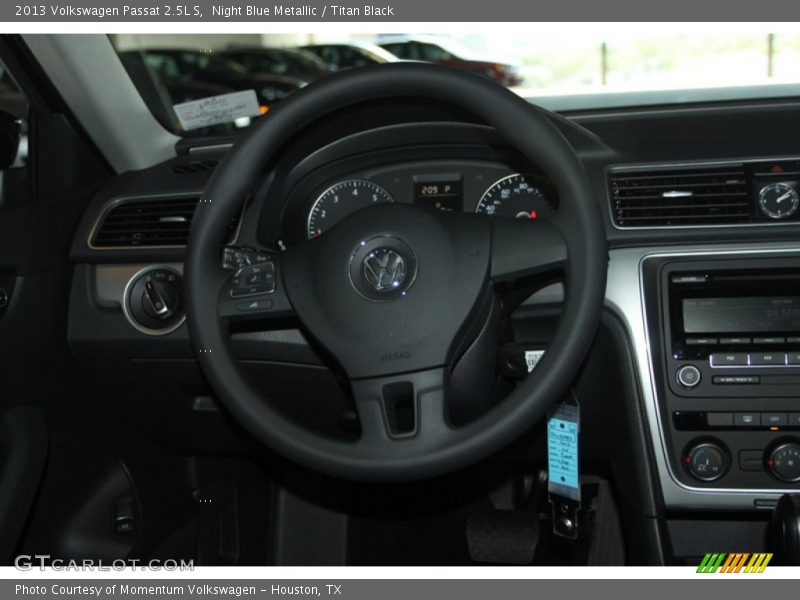 Night Blue Metallic / Titan Black 2013 Volkswagen Passat 2.5L S