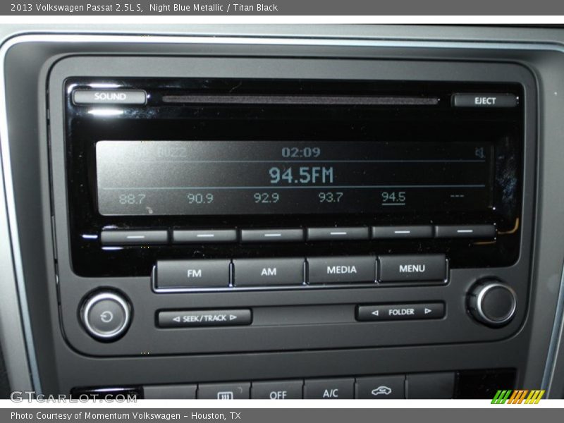 Night Blue Metallic / Titan Black 2013 Volkswagen Passat 2.5L S