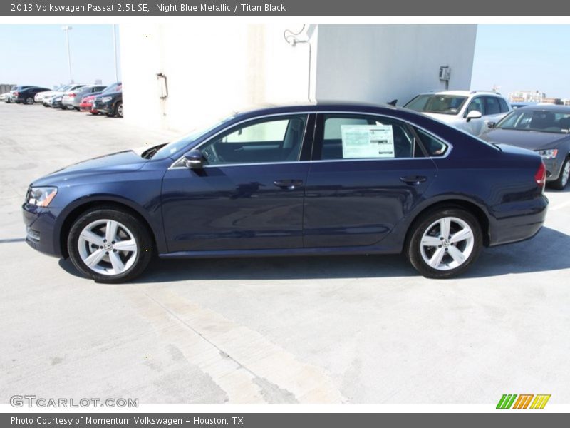 Night Blue Metallic / Titan Black 2013 Volkswagen Passat 2.5L SE