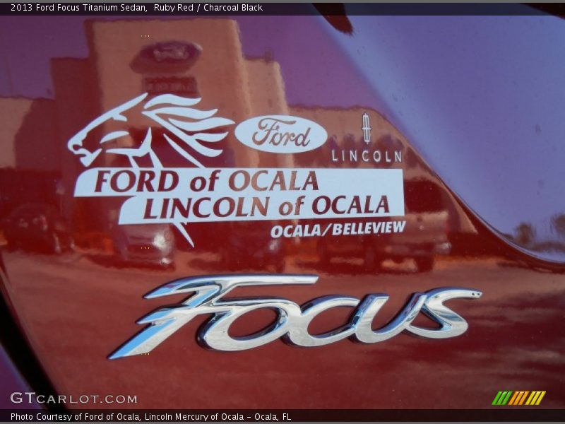Ruby Red / Charcoal Black 2013 Ford Focus Titanium Sedan