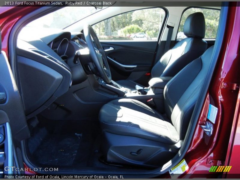 Ruby Red / Charcoal Black 2013 Ford Focus Titanium Sedan