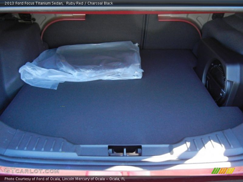 Ruby Red / Charcoal Black 2013 Ford Focus Titanium Sedan