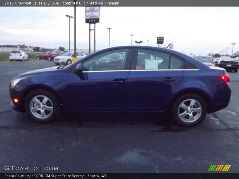 Blue Topaz Metallic / Medium Titanium 2013 Chevrolet Cruze LT