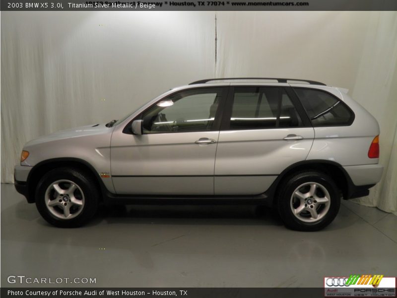 Titanium Silver Metallic / Beige 2003 BMW X5 3.0i