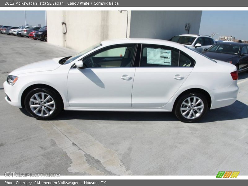 Candy White / Cornsilk Beige 2013 Volkswagen Jetta SE Sedan