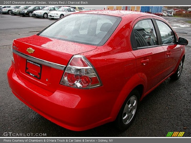 Victory Red / Charcoal Black 2007 Chevrolet Aveo LS Sedan