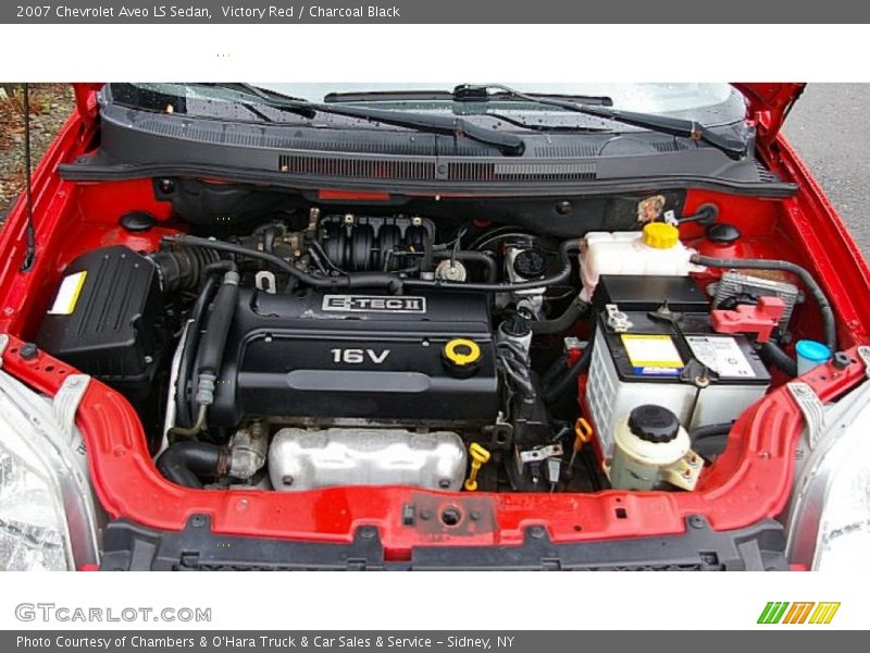 Victory Red / Charcoal Black 2007 Chevrolet Aveo LS Sedan