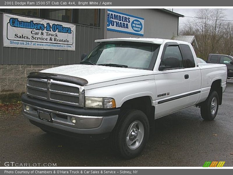 Bright White / Agate 2001 Dodge Ram 1500 ST Club Cab 4x4