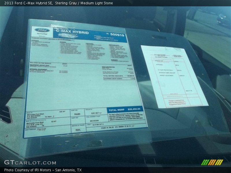 Sterling Gray / Medium Light Stone 2013 Ford C-Max Hybrid SE