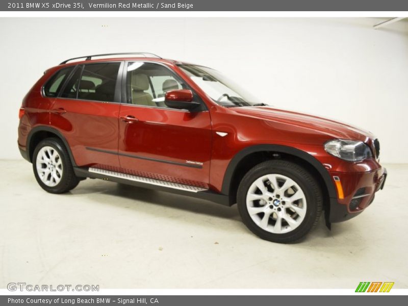 Vermilion Red Metallic / Sand Beige 2011 BMW X5 xDrive 35i