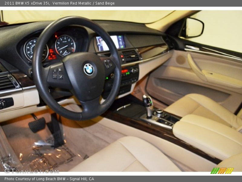 Vermilion Red Metallic / Sand Beige 2011 BMW X5 xDrive 35i
