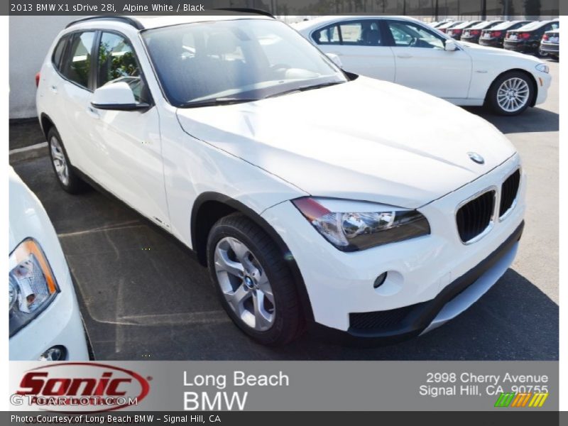 Alpine White / Black 2013 BMW X1 sDrive 28i
