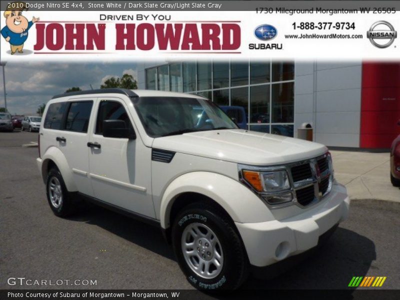 Stone White / Dark Slate Gray/Light Slate Gray 2010 Dodge Nitro SE 4x4