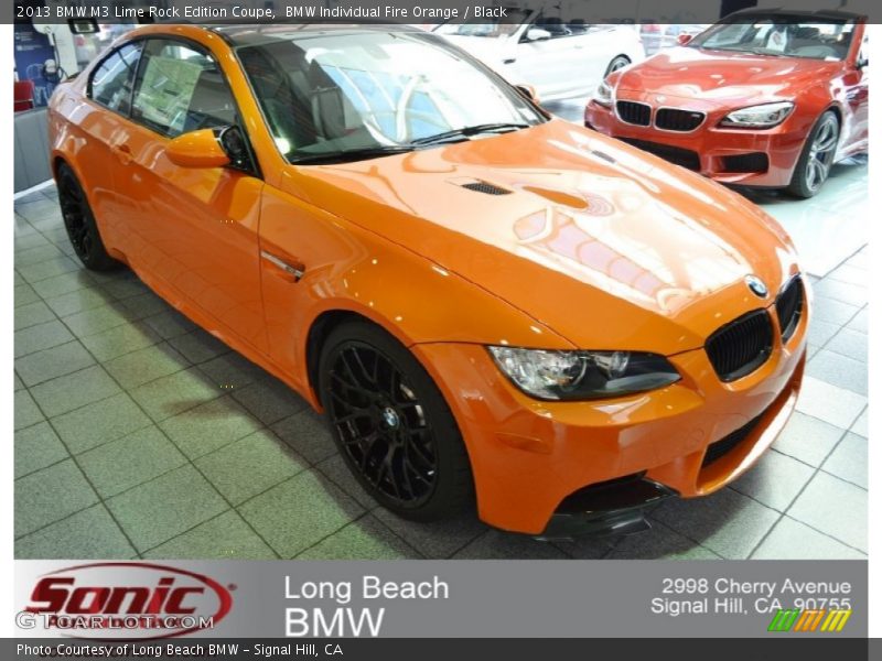 BMW Individual Fire Orange / Black 2013 BMW M3 Lime Rock Edition Coupe