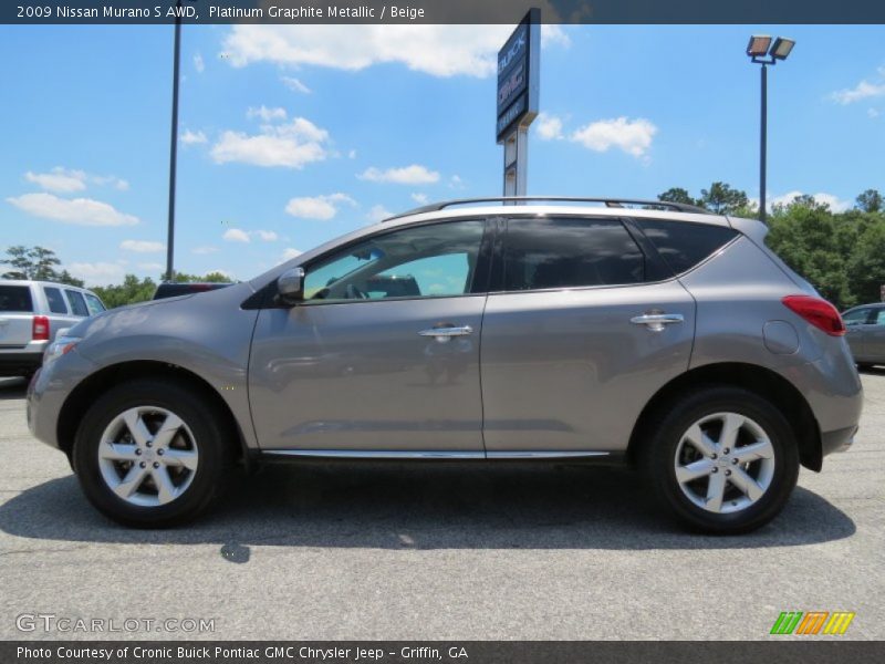 Platinum Graphite Metallic / Beige 2009 Nissan Murano S AWD