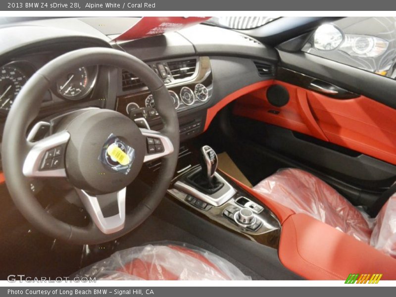 Alpine White / Coral Red 2013 BMW Z4 sDrive 28i