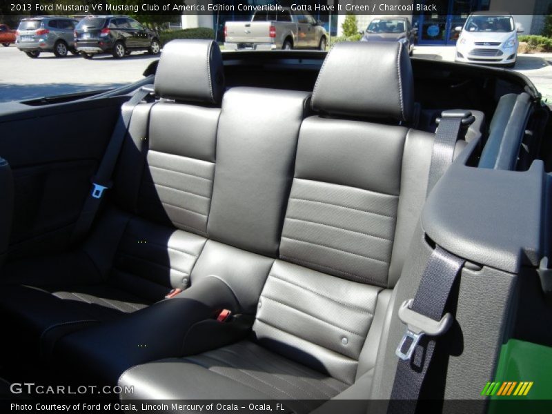 Rear Seat of 2013 Mustang V6 Mustang Club of America Edition Convertible