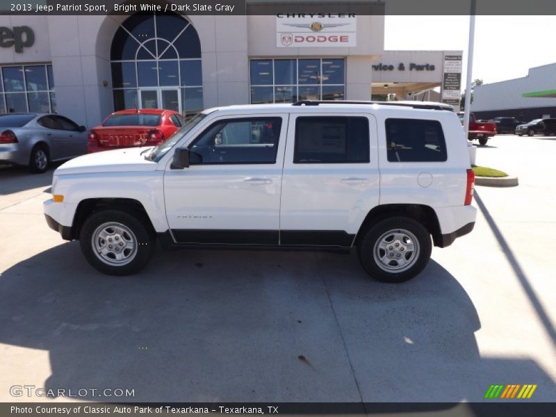Bright White / Dark Slate Gray 2013 Jeep Patriot Sport