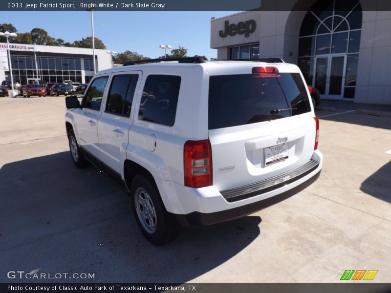 Bright White / Dark Slate Gray 2013 Jeep Patriot Sport