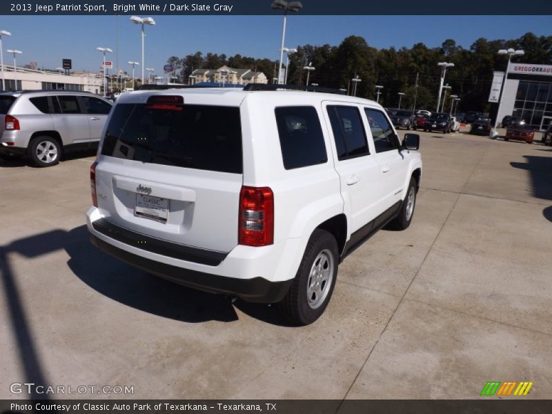 Bright White / Dark Slate Gray 2013 Jeep Patriot Sport