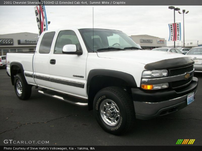 Summit White / Graphite 2001 Chevrolet Silverado 2500HD LS Extended Cab 4x4