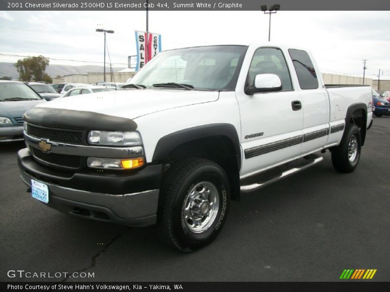 Summit White / Graphite 2001 Chevrolet Silverado 2500HD LS Extended Cab 4x4